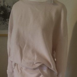 Michael Stars Becca Sweatshirt Ottoman Knit Medium in Chalk